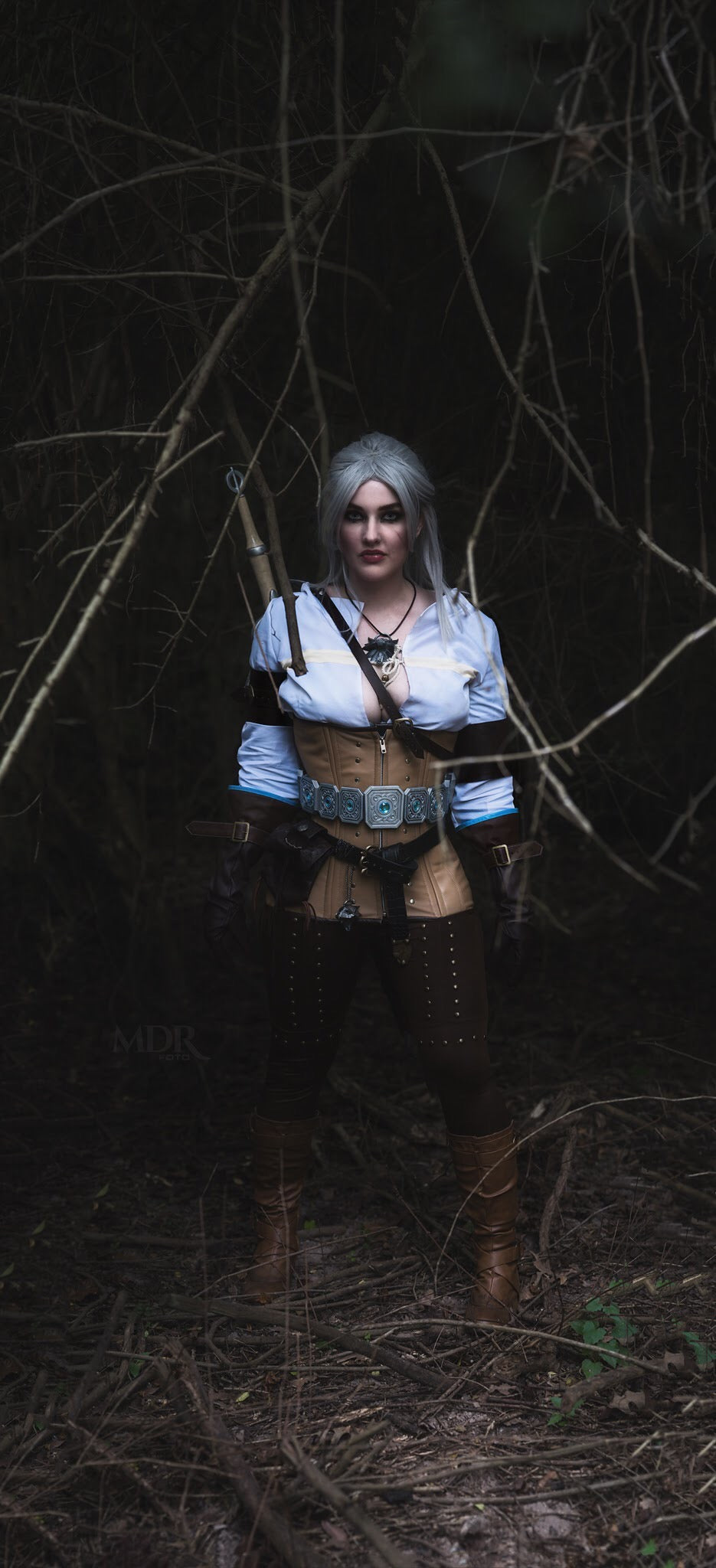 Witcher 3 Ciri Cosplay Leather Belt and Pouch