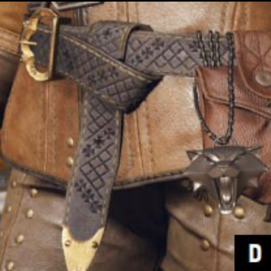 Witcher 3 Ciri Cosplay Leather Belt and Pouch