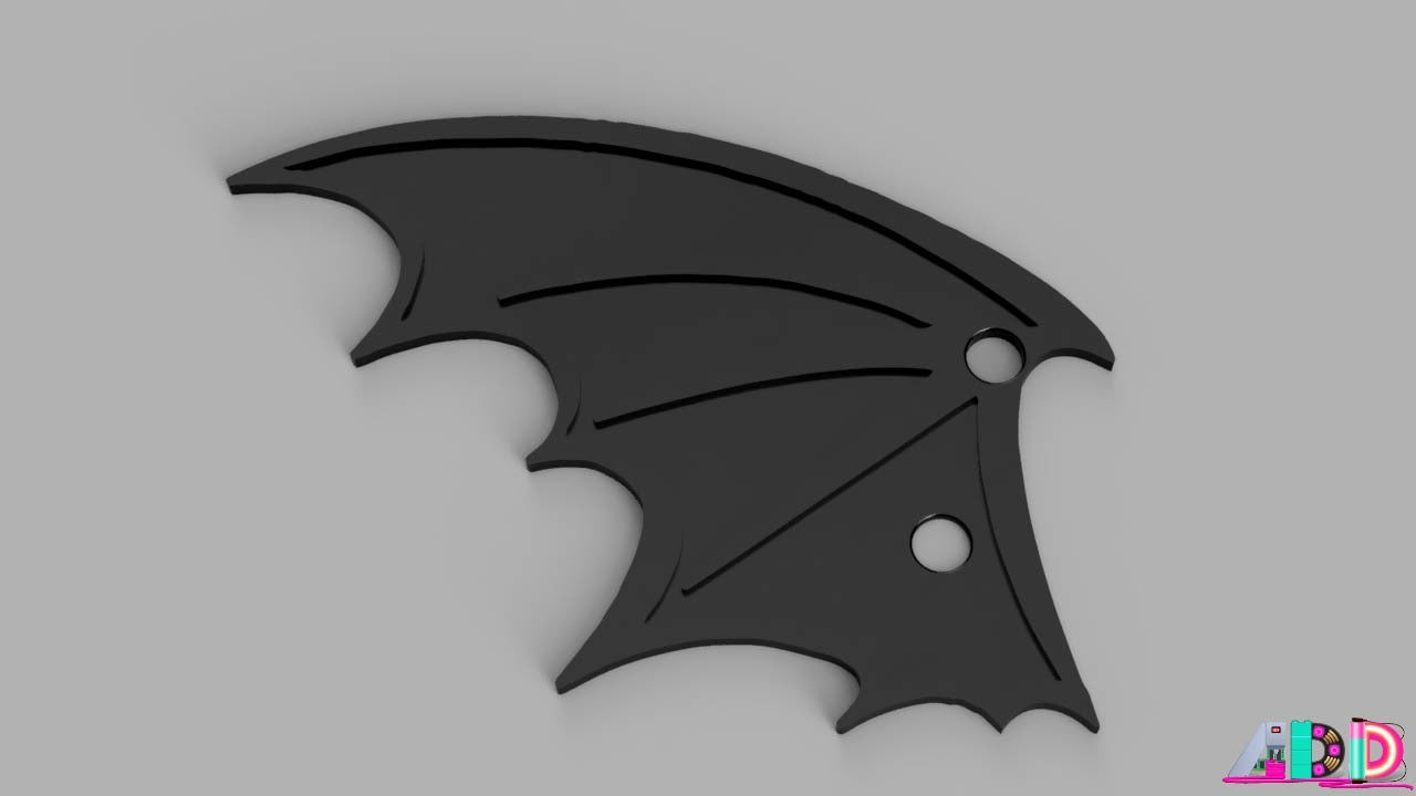 3D Model - Lace Up Bat Wings